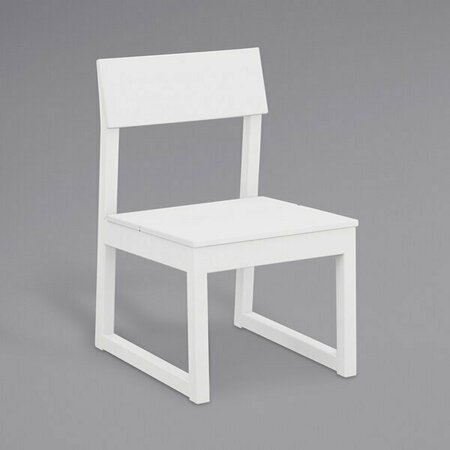 POLYWOOD EMD100WH Edge White Dining Side Chair 633EMD100WH